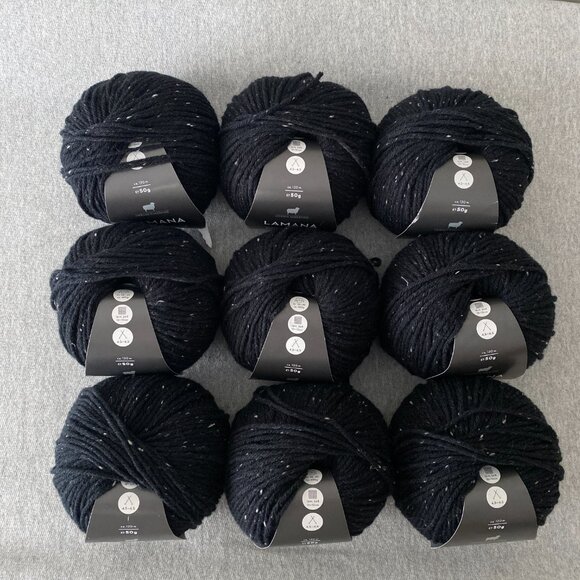 NWT Lamana Como Grande Tweed Colour 01T Black Lot of 9 - Picture 7 of 9